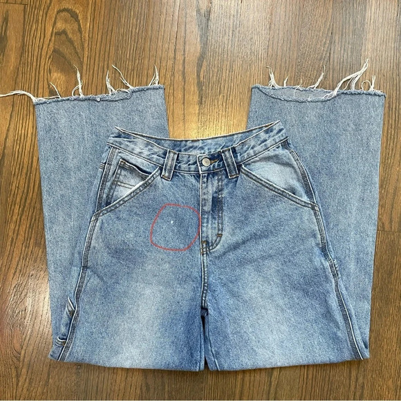 John Galt / Brandy Melville carpenter jeans Light Blue Straight Leg Jeans - Picture 8 of 11